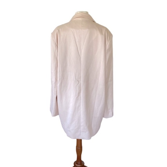 NWT Boohoo Tassel Fringe Crepe Blazer Mini Dress Sand Bohemian Sexy Size 10 - Picture 9 of 14